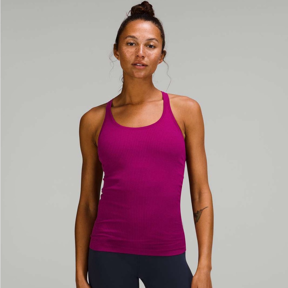 Lululemon Athletica Ebb to Street Tank Top in Magenta